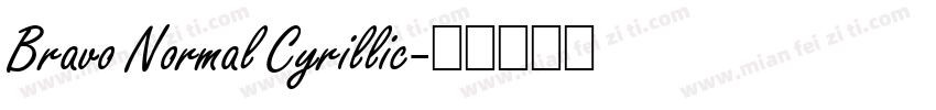 Bravo Normal Cyrillic字体转换